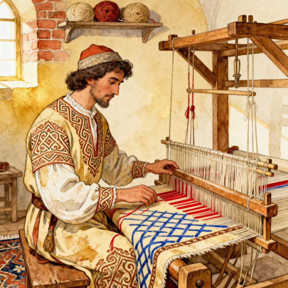 Weaver Hand Loom Brick Workshop